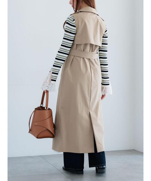 Te chichi（テチチ）の「ロングトレンチジレ（ベスト・レディース・ベージュ・F）」の3枚目の写真