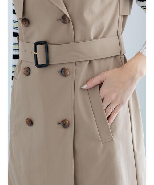 Te chichi（テチチ）の「ロングトレンチジレ（ベスト・レディース・ベージュ・F）」の7枚目の写真