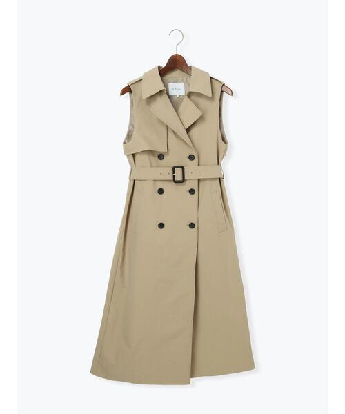 Te chichi（テチチ）の「ロングトレンチジレ（ベスト・レディース・ベージュ・F）」の9枚目の写真