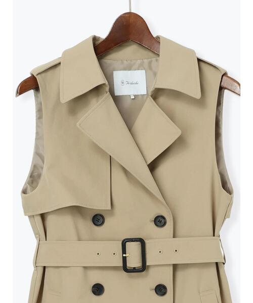 Te chichi（テチチ）の「ロングトレンチジレ（ベスト・レディース・ベージュ・F）」の11枚目の写真