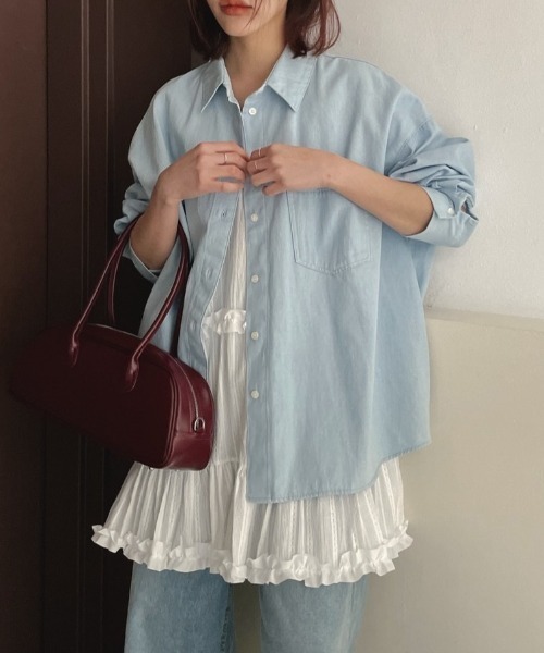 yuue' ( wear )(ユーイ)の「2WAYストライプフリルティアードキャミチュニック/ミニワンピース(キャミソール・レディース・ホワイト/ブラック・FREE)」の15枚目の写真