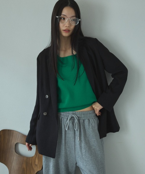 Doux archives(ドゥアルシーヴ)の「【26SS先行予約】シアーテーラードジャケット(テーラードジャケット・レディース・グレー/ブラック/ベージュ・FREE)」の2枚目の写真