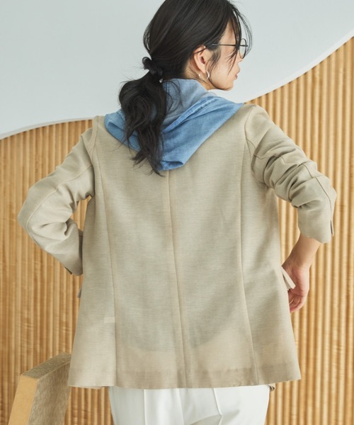 Doux archives(ドゥアルシーヴ)の「【26SS先行予約】シアーテーラードジャケット(テーラードジャケット・レディース・グレー/ブラック/ベージュ・FREE)」の10枚目の写真