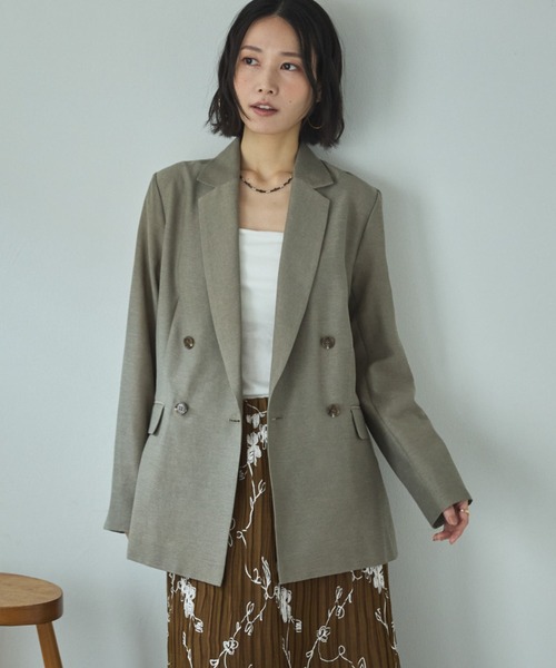 Doux archives(ドゥアルシーヴ)の「【26SS先行予約】シアーテーラードジャケット(テーラードジャケット・レディース・グレー/ブラック/ベージュ・FREE)」の11枚目の写真