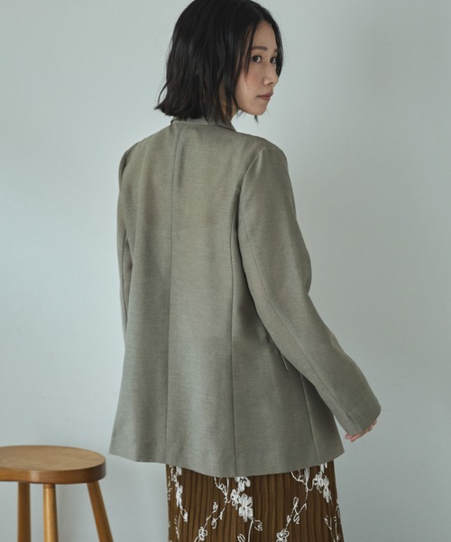 Doux archives(ドゥアルシーヴ)の「【26SS先行予約】シアーテーラードジャケット(テーラードジャケット・レディース・グレー/ブラック/ベージュ・FREE)」の15枚目の写真