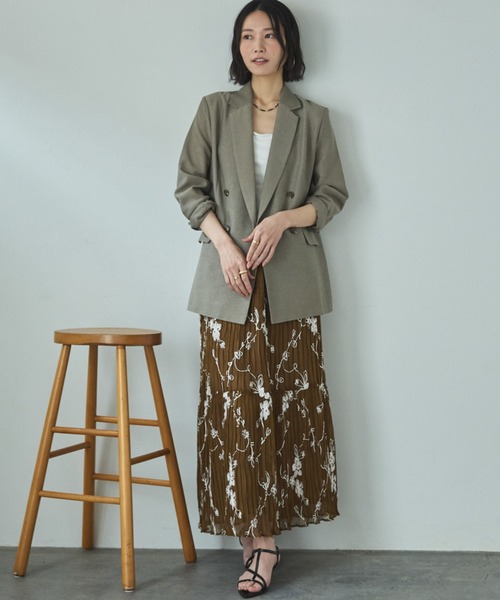 Doux archives(ドゥアルシーヴ)の「【26SS先行予約】シアーテーラードジャケット(テーラードジャケット・レディース・グレー/ブラック/ベージュ・FREE)」の17枚目の写真