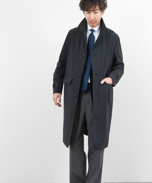 NOLLEY’S(ノーリーズ)の「《ビジカジ対応》【ダントツ撥水】ステンカラーコート 26SS / ウォッシャブル / パッカブル(ステンカラーコート・メンズ・グレイッシュブルー/ライトグリーン/ベージュ/ネイビー・L/M/S)」の15枚目の写真