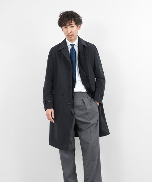 NOLLEY’S(ノーリーズ)の「《ビジカジ対応》【ダントツ撥水】ステンカラーコート 26SS / ウォッシャブル / パッカブル(ステンカラーコート・メンズ・グレイッシュブルー/ライトグリーン/ベージュ/ネイビー・L/M/S)」の18枚目の写真