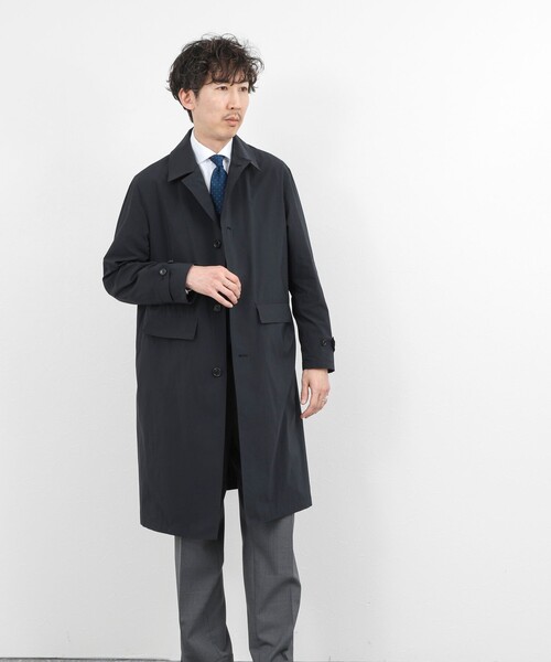 NOLLEY’S(ノーリーズ)の「《ビジカジ対応》【ダントツ撥水】ステンカラーコート 26SS / ウォッシャブル / パッカブル(ステンカラーコート・メンズ・グレイッシュブルー/ライトグリーン/ベージュ/ネイビー・L/M/S)」の19枚目の写真