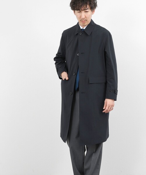 NOLLEY’S(ノーリーズ)の「《ビジカジ対応》【ダントツ撥水】ステンカラーコート 26SS / ウォッシャブル / パッカブル(ステンカラーコート・メンズ・グレイッシュブルー/ライトグリーン/ベージュ/ネイビー・L/M/S)」の20枚目の写真