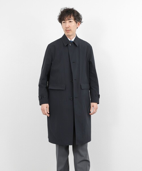 NOLLEY’S(ノーリーズ)の「《ビジカジ対応》【ダントツ撥水】ステンカラーコート 26SS / ウォッシャブル / パッカブル(ステンカラーコート・メンズ・グレイッシュブルー/ライトグリーン/ベージュ/ネイビー・L/M/S)」の21枚目の写真