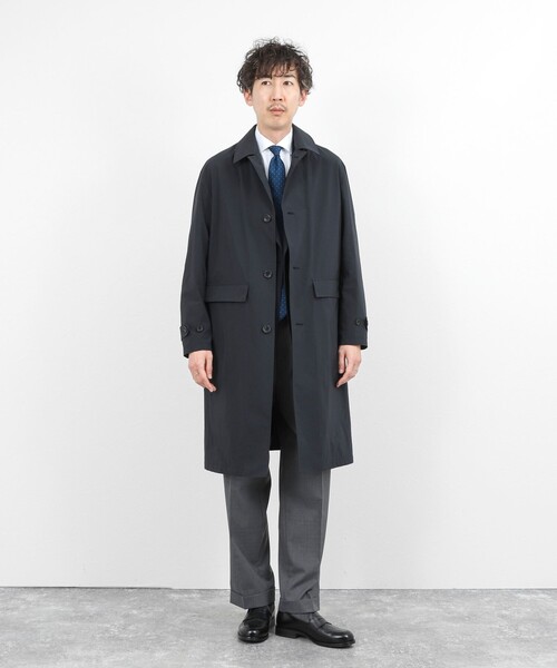 NOLLEY’S(ノーリーズ)の「《ビジカジ対応》【ダントツ撥水】ステンカラーコート 26SS / ウォッシャブル / パッカブル(ステンカラーコート・メンズ・グレイッシュブルー/ライトグリーン/ベージュ/ネイビー・L/M/S)」の22枚目の写真