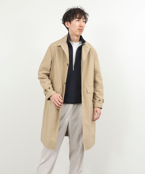 NOLLEY’S（ノーリーズ）の「《ビジカジ対応》【ダントツ撥水】ステンカラーコート 26SS（ステンカラーコート・メンズ・グレイッシュブルー/ライトグリーン/ベージュ/ネイビー・L/M/S）」の10枚目の写真