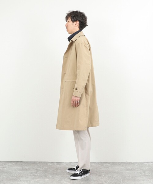 NOLLEY’S（ノーリーズ）の「《ビジカジ対応》【ダントツ撥水】ステンカラーコート 26SS（ステンカラーコート・メンズ・グレイッシュブルー/ライトグリーン/ベージュ/ネイビー・L/M/S）」の15枚目の写真