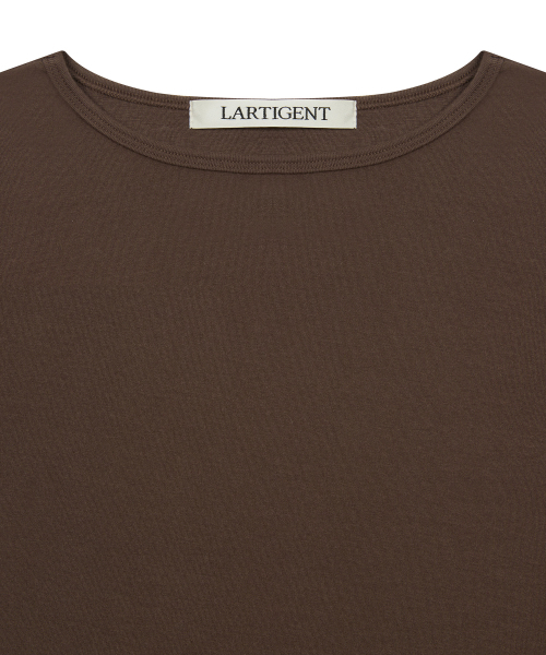 LARTIGENT(ラーティゼン)の「L20 TIED LONG SLEEVE(BROWN)(Tシャツ/カットソー・レディース・その他・FREE)」の3枚目の写真