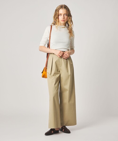 Steven Alan＞ボトルネック ハーフスリーブ ニット（ニット/セーター