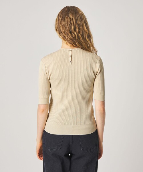 Steven Alan（スティーブンアラン）の「＜Steven Alan＞ボトルネック ハーフスリーブ ニット（ニット/セーター・レディース・オフホワイト/ナチュラル/ダークグレー・FREE）」の7枚目の写真