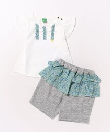 RAGMART（ラグマート）の「カットソー半袖Tシャツ＆フリルパンツセット（セットアップ）」