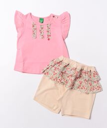 RAGMART（ラグマート）の「カットソー半袖Tシャツ＆フリルパンツセット（セットアップ）」