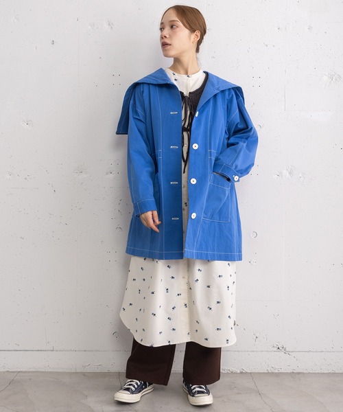 POU DOU DOU（プードゥドゥ）の「フードファスナーカバーオール（その他アウター・レディース・ブルー/ブラック/インディゴブルー・3）」の18枚目の写真