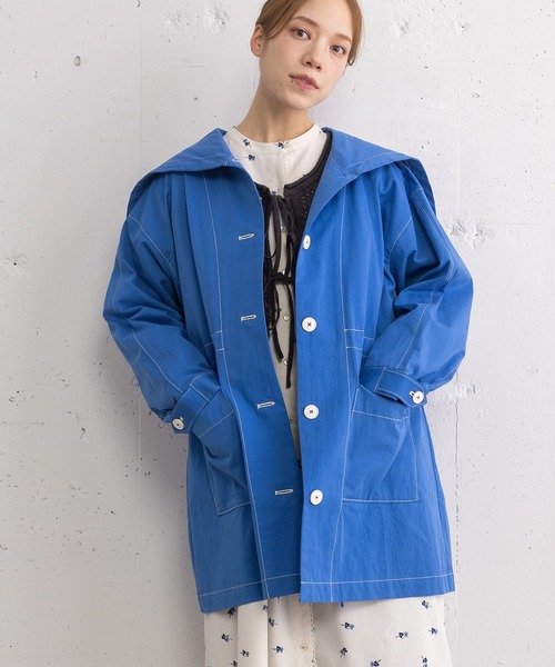 POU DOU DOU（プードゥドゥ）の「フードファスナーカバーオール（その他アウター・レディース・ブルー/ブラック/インディゴブルー・3）」の22枚目の写真