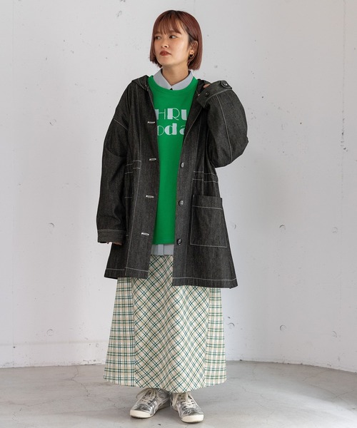 POU DOU DOU（プードゥドゥ）の「フードファスナーカバーオール（その他アウター・レディース・ブルー/ブラック/インディゴブルー・3）」の4枚目の写真