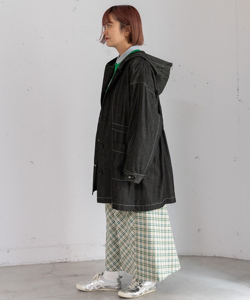 POU DOU DOU（プードゥドゥ）の「フードファスナーカバーオール（その他アウター・レディース・ブルー/ブラック/インディゴブルー・3）」の6枚目の写真