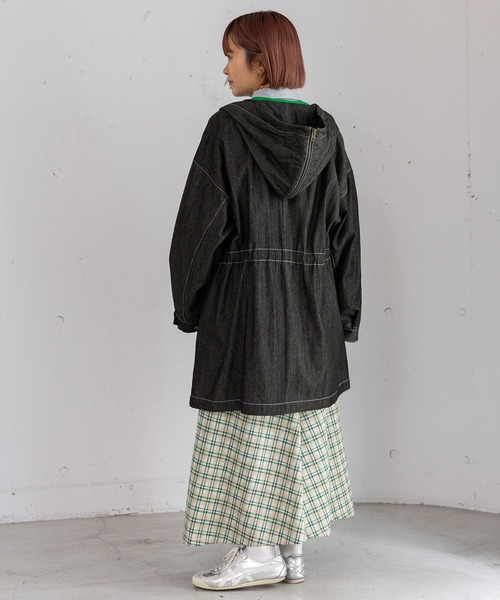 POU DOU DOU（プードゥドゥ）の「フードファスナーカバーオール（その他アウター・レディース・ブルー/ブラック/インディゴブルー・3）」の7枚目の写真