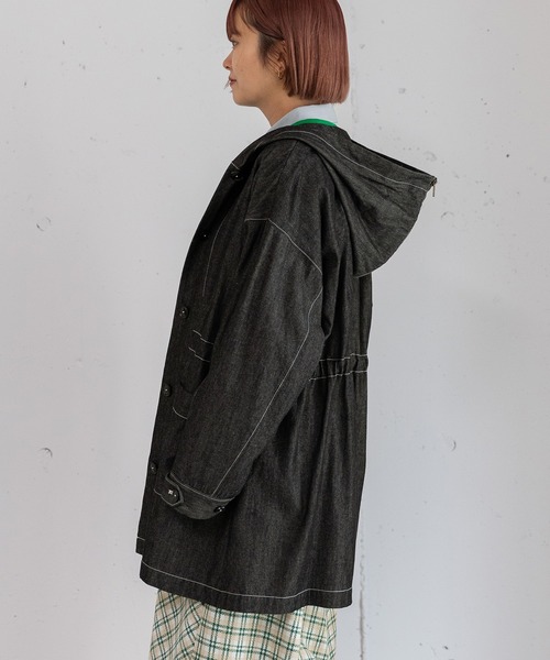 POU DOU DOU（プードゥドゥ）の「フードファスナーカバーオール（その他アウター・レディース・ブルー/ブラック/インディゴブルー・3）」の10枚目の写真