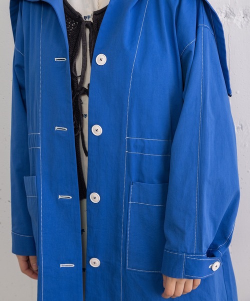 POU DOU DOU（プードゥドゥ）の「フードファスナーカバーオール（その他アウター・レディース・ブルー/ブラック/インディゴブルー・3）」の12枚目の写真