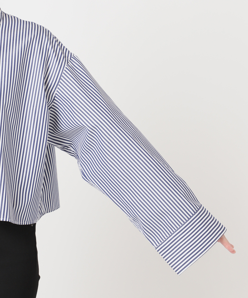 JOURNAL STANDARD(ジャーナルスタンダード)の「ハイカウントコットンクロップドシャツ(シャツ/ブラウス・レディース・コバルトブルー/ホワイト/グリーン・FREE)」の21枚目の写真
