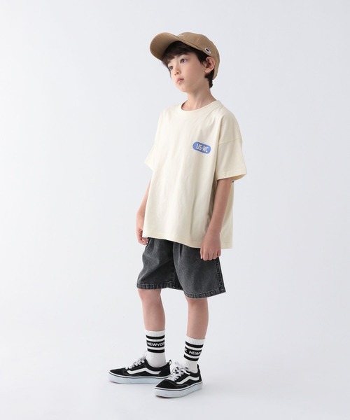BAYFLOW（ベイフロー）の「[USED加工で柔らかい☆綿100%]SNOWカレッジロゴT(KIDS)（Tシャツ/カットソー・キッズ・オフホワイト/イエロー/ネイビー/ピンク・140cm/130cm/120cm/110cm/150cm）」の15枚目の写真