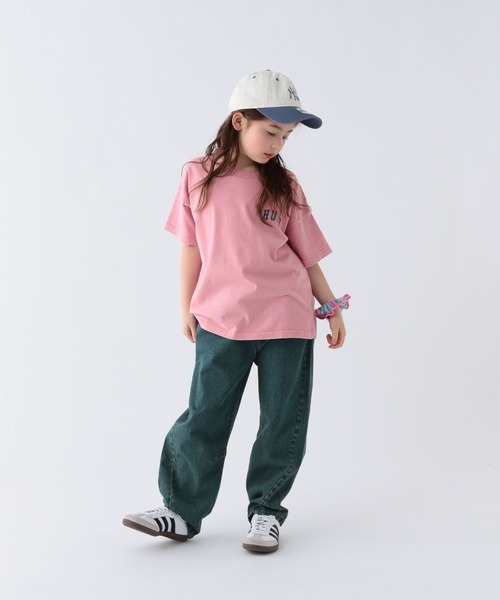 BAYFLOW（ベイフロー）の「[USED加工で柔らかい☆綿100%]SNOWカレッジロゴT(KIDS)（Tシャツ/カットソー・キッズ・オフホワイト/イエロー/ネイビー/ピンク・140cm/130cm/120cm/110cm/150cm）」の19枚目の写真