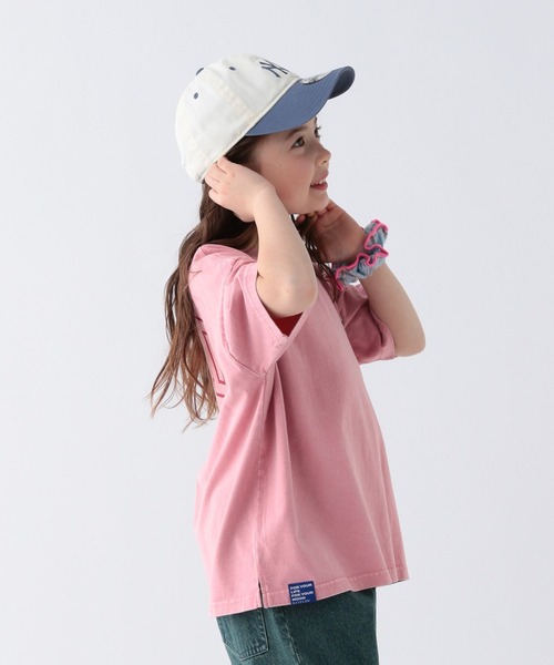 BAYFLOW（ベイフロー）の「[USED加工で柔らかい☆綿100%]SNOWカレッジロゴT(KIDS)（Tシャツ/カットソー・キッズ・オフホワイト/イエロー/ネイビー/ピンク・140cm/130cm/120cm/110cm/150cm）」の21枚目の写真