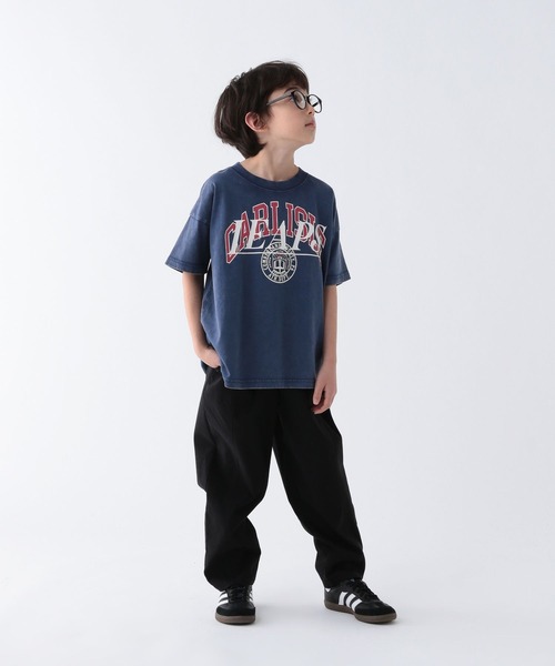 BAYFLOW（ベイフロー）の「[USED加工で柔らかい☆綿100%]SNOWカレッジロゴT(KIDS)（Tシャツ/カットソー・キッズ・オフホワイト/イエロー/ネイビー/ピンク・140cm/130cm/120cm/110cm/150cm）」の5枚目の写真