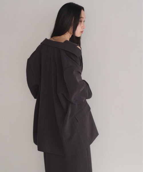 SOYEN（ソイエン）の「シングルラウンドテーラードジャケット/セットアップ可（テーラードジャケット・レディース・グレー/チャコール・F）」の13枚目の写真