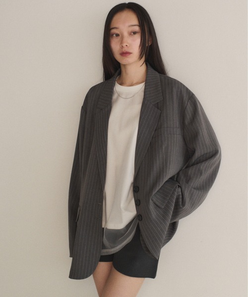 SOYEN（ソイエン）の「シングルラウンドテーラードジャケット/セットアップ可（テーラードジャケット・レディース・グレー/チャコール・F）」の18枚目の写真