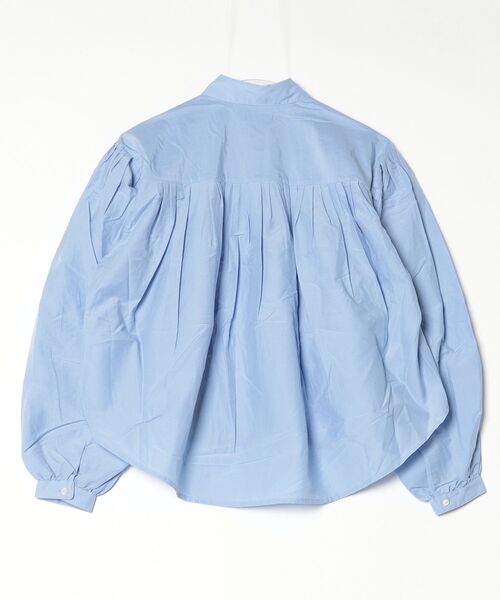 POLO RALPH LAUREN(ポロ ラルフ ローレン)の「プリーテッド コットンシルク シャツ(シャツ/ブラウス・レディース・ブルー・XXS/XS/L/M/S)」の4枚目の写真