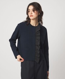 green label relaxing | フロント フリル ニット カーディガン(カーディガン/ボレロ)