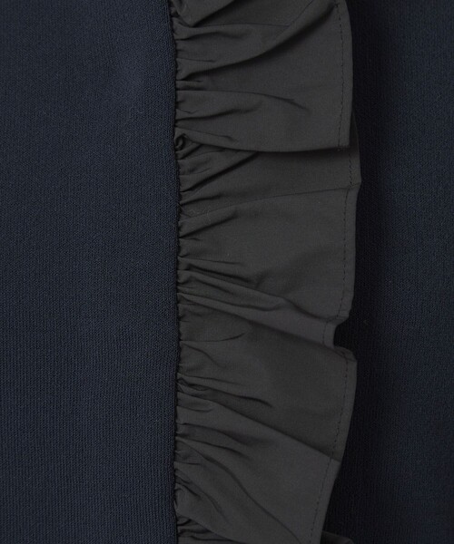 green label relaxing（グリーンレーベルリラクシング）の「フロント フリル ニット カーディガン（カーディガン/ボレロ・レディース・ネイビー/ブラウン系・FREE）」の11枚目の写真