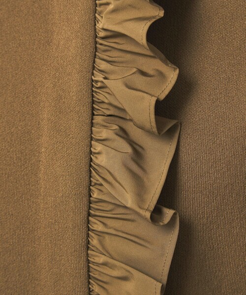 green label relaxing（グリーンレーベルリラクシング）の「フロント フリル ニット カーディガン（カーディガン/ボレロ・レディース・ネイビー/ブラウン系・FREE）」の13枚目の写真