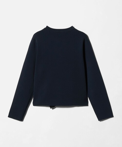 green label relaxing（グリーンレーベルリラクシング）の「フロント フリル ニット カーディガン（カーディガン/ボレロ・レディース・ネイビー/ブラウン系・FREE）」の15枚目の写真