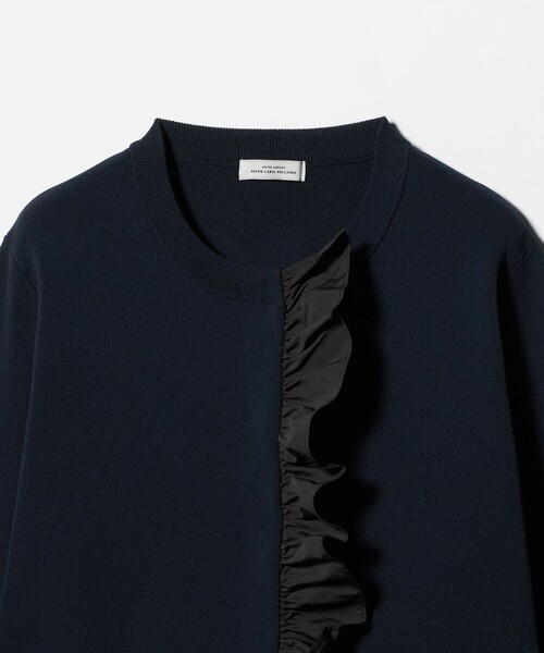 green label relaxing（グリーンレーベルリラクシング）の「フロント フリル ニット カーディガン（カーディガン/ボレロ・レディース・ネイビー/ブラウン系・FREE）」の16枚目の写真