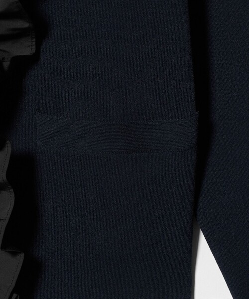 green label relaxing（グリーンレーベルリラクシング）の「フロント フリル ニット カーディガン（カーディガン/ボレロ・レディース・ネイビー/ブラウン系・FREE）」の18枚目の写真