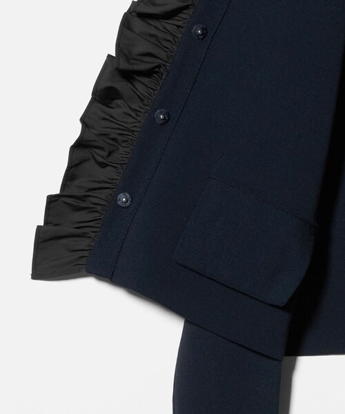 green label relaxing（グリーンレーベルリラクシング）の「フロント フリル ニット カーディガン（カーディガン/ボレロ・レディース・ネイビー/ブラウン系・FREE）」の19枚目の写真