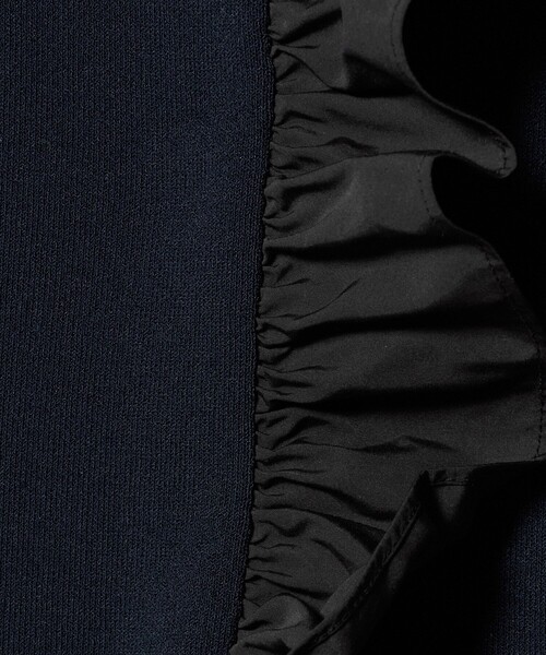 green label relaxing（グリーンレーベルリラクシング）の「フロント フリル ニット カーディガン（カーディガン/ボレロ・レディース・ネイビー/ブラウン系・FREE）」の20枚目の写真