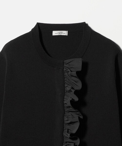 green label relaxing（グリーンレーベルリラクシング）の「フロント フリル ニット カーディガン（カーディガン/ボレロ・レディース・ネイビー/ブラウン系・FREE）」の22枚目の写真