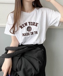 刺繍ロゴTシャツ