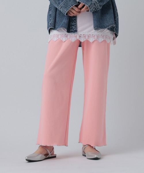 LEPSIM(レプシィム)の「裾メロウストレートパンツ 659227(その他パンツ・レディース・ピンク/グレー/ブラック・FREE)」の3枚目の写真