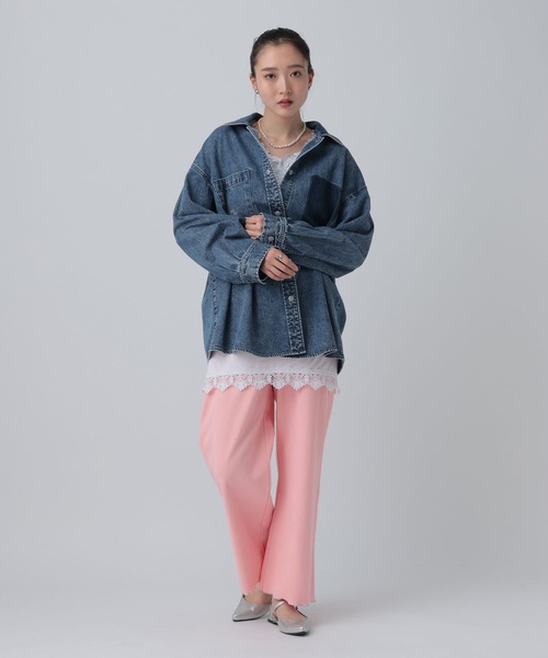 LEPSIM(レプシィム)の「裾メロウストレートパンツ 659227(その他パンツ・レディース・ピンク/グレー/ブラック・FREE)」の9枚目の写真